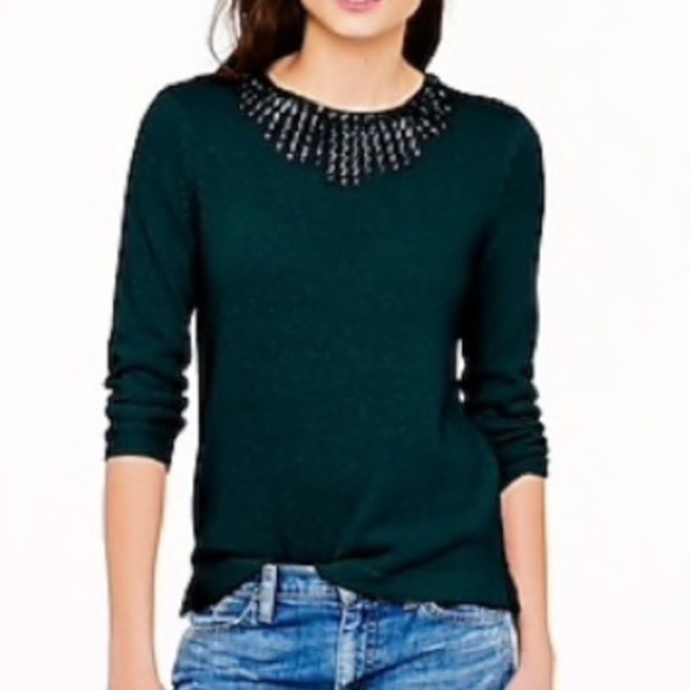 JCREW Beaded Sweatee